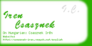 iren csasznek business card